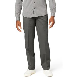 Dockers Men's Classic Fit Workday Khaki Smart 360 FLEX Pants (Standard and Big & Tall) (Gray)