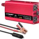 Power Inverter 700W/1500W (Peak) Dual AC Outlets and USB Charging Port DC 12V to 110V AC Car Converter Inverter for Home Car RV Truck Camping