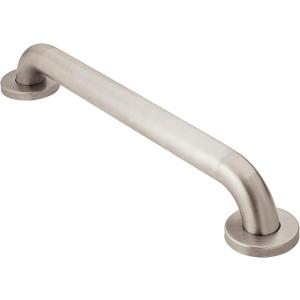 Moen Home Care Bathroom Safety 18 Inch Stainless Steel Handicap Grab Bar for Bathtub and Shower, Slip Resistant Finish, Elderly Assistance Product, Polished Brass, R8918P