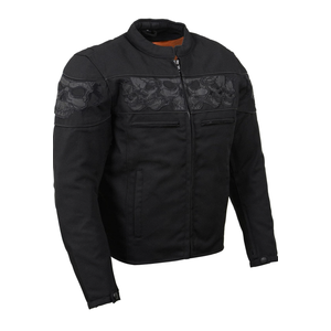Milwaukee Leather mens Mpm1730 Black Textile Motorcycle Jacket for Men XL