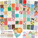 Decorably 110 Pack 4x6in Assorted Blank Cards and Envelopes Bulk with Stickers, 110 Folded Unique Designs for Friends, Family & Loved Ones - Birthday, Kids Party, Anniversary, Gifting, Mailing