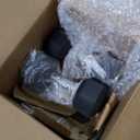 Fitvids Rubber Encased Hex Dumbbell  25LB  25LB Pair  Black