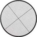 VEVOR X-Marks Fire Pit Grill Grate, Round Cooking Grate, Heavy Duty Steel Campfire BBQ Grill Grid with Handle and Support X Wire, Portable Camping Cookware for Outside Party & Gathering, 36 Inch Black