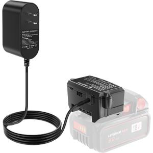 Replacement for Milwaukee M18 Battery Charger, 2-in-1 Charger Adapter with USB-C Port, Compatible with 18V M18 Battery