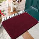 OLANLY Dog Door Mat for Muddy Paws 30x17, Absorbs Moisture and Dirt, Absorbent Non-Slip Washable Doormat, Quick Dry Chenille Mud Mat for Dogs, Entry Indoor Entryway Carpet for Inside Floor, Burgundy