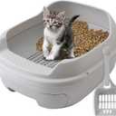 TidyFriend Sifting Cat Litter Box (Grey), Perfect for Sifting Litter Box for Pine Pellets 22 x 17.7 x 9.2 inches, Efficient sifting Litter Box System for Cats, Easy-to-Use Catbox