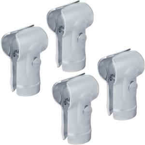 4 Pack 2" (1-7/8" OD) End Rail Clamp T Pipe Clamps Connector, 2 Way Connector for Chain Link Fence, 5/32" Thick