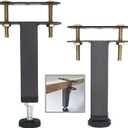 2pcs Adjustable Height Center Support Leg for Bed,Steel Bed Frame Or Wooden Bed Center Support Beam,Center Support for Queen/Twin/King/Full Bed(Grey, Height:7.8 to 10.6 Inch)