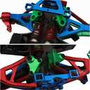 Front Rear Rocker Arms Upgrades Part for 1/16 E-REVO/Mini Slash,Aluminum Front Rear Rocker Arms Hops Ups,for 1/16 E-REVO 71076-3;Mini Slash 70054-1,Green