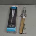 SIMPLETaste Milk Frother Handheld Battery Operated Electric Foam Maker, Drink Mixer with Stainless Steel Whisk and Stand for Cappuccino, Bulletproof Coffee, Latte (Gray)