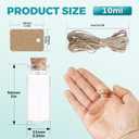 Jarsoph Mini Glass Bottles 24pc - 10ml Small Glass Jars with Cork Stoppers - Decorative Bottles for Spell Jars, Potion Bottles, Message in a Bottle, DIY Crafts, Party Favors, Weddings