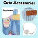 6 x Cute Clothes for Doll Design Outfit Blind Mystery Box Accessories Mini La Boo-Boo Blah Bu Bu BuLafufu Ropa Plush Stuff Dress Overalls Hoodie Pajamas Blue