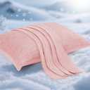 Elegear Cooling Pillow Cases for Hot Sleepers, Japanese Q-Max 0.5 Cooling Pillowcases, Both Sides(Cooling/Cotton), Breathable Soft Pillowcase for Hair and Skin, Set of 2-Pink (Standard (20" x 26"))