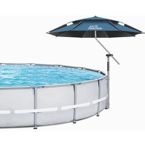 Above Ground Pool Umbrellas, Outdoor Pool Sunshade for Oval or Rectangular Swimming Pools, Multi-functional Patio Umbrella for Garden, Must have Pool Accessories