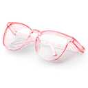 MEIGIX Stylish Safety Glasses, Clear Anti-Fog Anti-Scratch Protective Glasses For Men And Women (Pink)