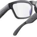 OhO Smart Glasses,Safety Glasses with Bluetooth Speaker,Indoor/Outdoor UV Protection and Voice Control,Unisex (Blue Light Lens)