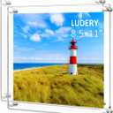 8.5x11 Clear Acrylic Wall Mount Floating Frameless Picture Frame for Wall, Picture Frame Panel For Degree Certificat,Artwork,Family Portraits- 2 Pack