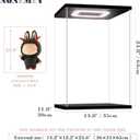 NONEMEY Acrylic Display Case with Led Light Assemble Clear Acrylic Display Case Stand Dustproof Protection Showcase Organizer Box for Action Figures(14.2x12.2x25.6 inch, 36x31x65cm)