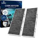 KURIMUP Premium Cabin Air Filter with Activated Carbon,Replacement for CF10553(CP553), Fit for Nissan Frontier/NV1500/NV2500/NV3500/Pathfinder/Xterra and Suzuki Equator.