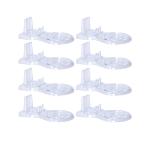 4 Packs Acrylic Display Stands Tea Cup Saucer European Coffee Shelf Display Stand Holder Low Feet