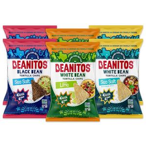 Beanitos Bean Chips - Variety Pack - (6 Pack) 5 oz Bag - White Bean Tortilla Chips and Black Bean Tortilla Chips