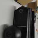 Veise VE018 Smart Knob Handle Lock - Fingerprint, App Control, Keyless Entry for Front Door and Bedroom, Electronic Digital Keypad, Auto Lock, Remote Access Sharing, IP55 Weatherproof, Matte Black
