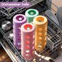 Mrsdry 18 oz Glass Water Bottles with Lids & Silicone Sleeves