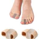 Bunion Toe Separators for Overlapping Toes Women Men, Gel Toe Spacers Bunion Corrector with 2 Loops for feet, Hammer Toe Straightener (2PC)