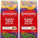 Community Coffee Mardi Gras King Cake Flavored 12 Ounces, Medium Roast Ground Coffee, 12 Ounce Bag (Pack of 2), Best By 09/15/2024
