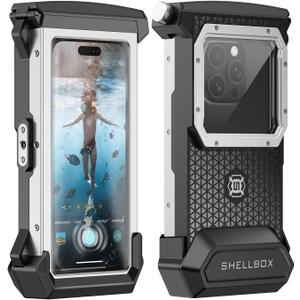 Underwater Phone Case for Snorkeling - Waterproof Touchscreen Diving Housing, Universal Underwater Phone Case for iPhone 16/15/14/13 Pro Max Samsung Galaxy S26/S25/S24 Ultra Up to 6.9'' (Black)