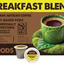 Ekocups Breakfast Blend Coffee Pods Light Roast, Compostable, Plant-Based & Freshness-Sealed French Press-Quality Brew K-Cup Brewer Compatible 80ct, EXP DATE 02/23/2026