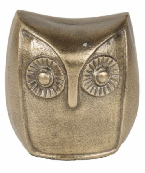 HD Designs Aluminum Owl - Gold 3.6 Inch