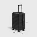 Away Bigger Carry-On Luggage, Lightweight Hardside Large Suitcase with Spinner Wheels, TSA Lock, Airline Approved, Jet Black, Standard