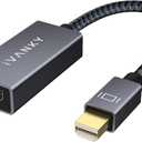 IVANKY Mini DisplayPort to HDMI Adapter, Mini DP(Thunderbolt) to HDMI Adapter, Gold-Plated Braided,Thunderbolt 2 to HDMI Compatible with MacBook Air/Pro, Microsoft Surface Pro/Dock, Monitor, Projector (1 Pack-Grey)