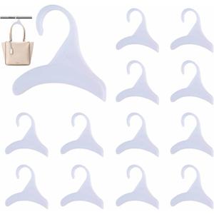 12 Pcs Purse Hanger Hook Acrylic White Bag Tie Handbag Belt Hanger Closet Organizer Storage Handbags Tote Holder for Storing Handbags Satchels