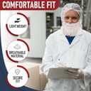 MEDICAL NATION 1000 Disposable Beard and Hair Net | Disposable Bouffant Hoods Caps, Beard Nets, Full Face Hair Nets | Unisex, Universal Size Hairnets for Food Service, Work, Cooking | White, 1000 Case