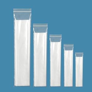 DONCIDAY Extra Long Zip Bags, 6 mil Clear Narrow Poster Bags, Reclosable Plastic Blueprint Bags Waterproof Tube with Lock Seal for Storage