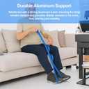 47" Leg Lifter-Multi-Loop Leg Lifting Assistance Strap for Leg Injury, Hip Surgery Recovery, Elderly,Non-Slip Wide Webbing with Aluminum Stay Getting Legs in and Out of Bed or Car (Blue)