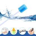 TrelaCo 500 Pcs Toothettes Oral Swabs Bulk Disposable Mouth Cotton Swabs Multicolor Sponge Individually Wrapped for Elderly Adults Oral Cavity Mouth Cleaning (Plum Blossom)