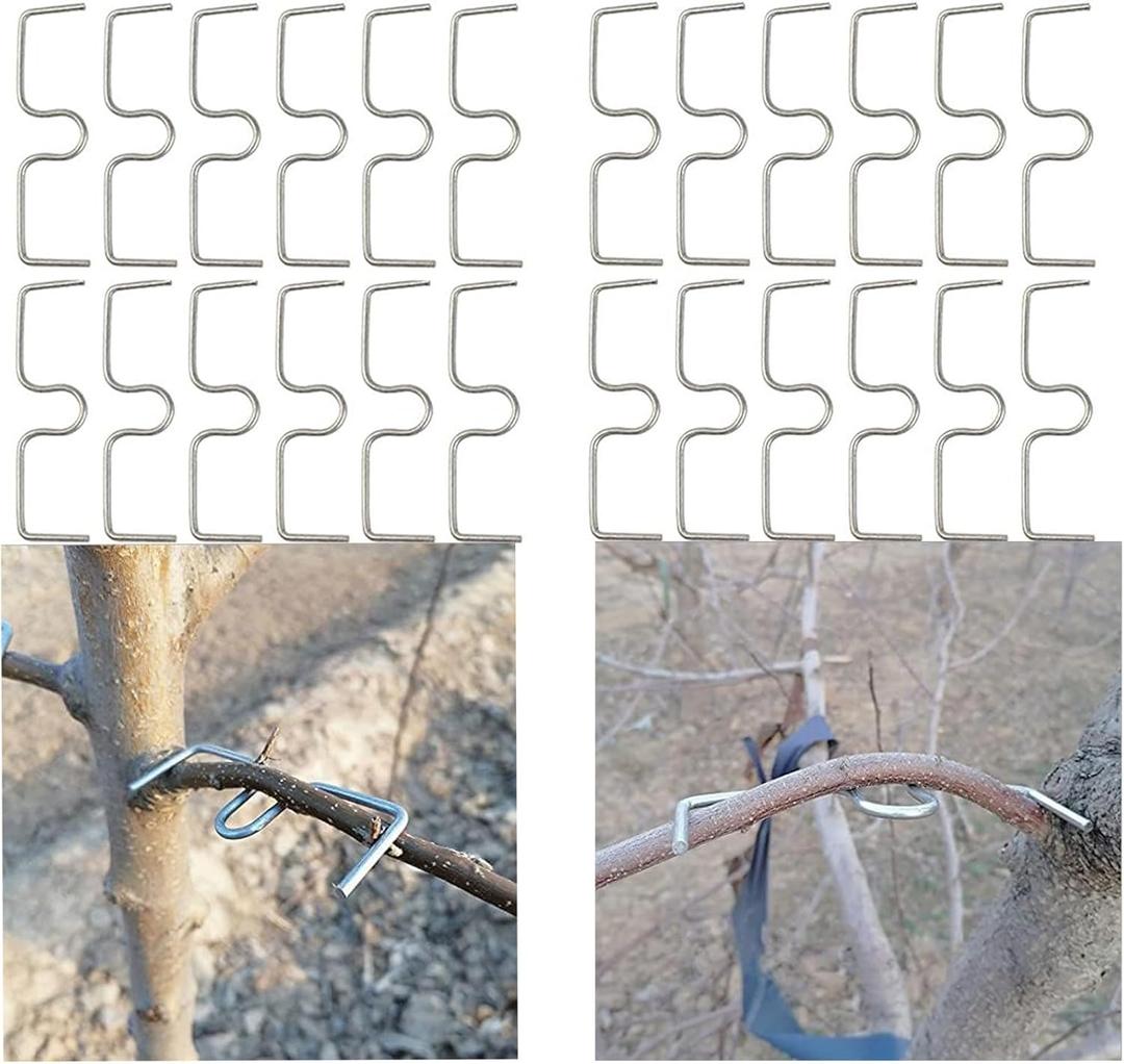 2 x LEILIN Fruit Tree Branch Puller Tying Machine Farm Tools Plum Tree Open Angle Pull Branch Bending Tool Fruit Branch Branch Spreaders Fruit Trees Branch Support 24PCS (M-3.9(inch))