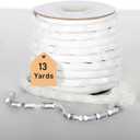 13Yard Shower Curtain Weights Tape, Drapery Weight Rope, Heavy Drapery Weights for Indoor Tulle Fabrics, Weighted Lead Rope Increase Curtain Weight, DIY Length Curtain Accessories, White