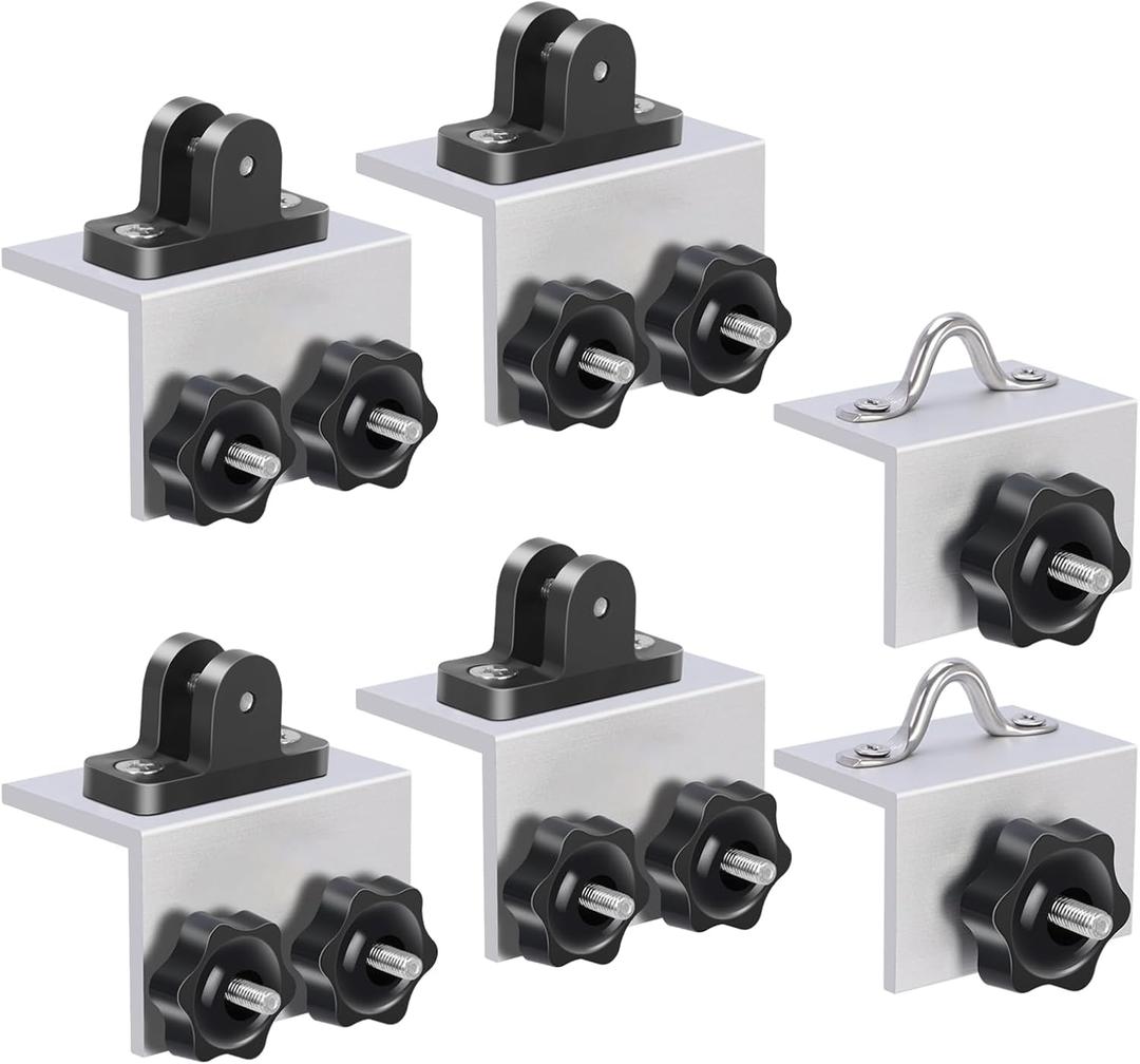 Bimini Top Brackets/Canopy Bracket with Aluminum Boat Track Bracket Base for Lund Sport Track/Versatrack System/Track Boat Accessories