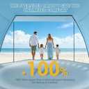 Elegear CumbreX Beach Tent Sun Shelter with Canopy, 4-5 Person Pop Up Beach Tent, Easy Setup UPF 50+ UV Protection Portable Lightweight Double Silver Coating Beach Cabana Sun Shade Shelter - Sky Blue