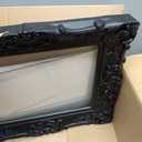 Black 6X8 Vintage Picture Frame, Gothic Ornate Antique Style with Real Glass, 6 X 8 Photo Frame for Wall or Tabletop, Home Decor