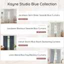 Kayne Studio Blue Gray Pinch Pleated Full Blackout Curtains, Linen Blend Room Darkening Thermal Insulated Soundproof Drapes, 84 Inch Back Tab Window Curtains for Living Room Bedroom(2 Panels, 40"x84")