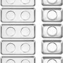 SINJEUN 10 Pieces Rectangle Magnetic Tray, 3.6 x 2.5 Inch and 5.9 x 2.5 Inch Magnetic Tray Set, Stainless Steel Magnetic Tray Holder for Screws, Nut, Bolt and Metal Part