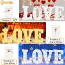 Pooqla LED Marquee Letter Lights, Warm White and Cool White Decorative Lighted Letters, Light Up Alphabet Letters for Boys Girls, Party, Wedding, Bar, Night Light, Birthday Decoration, Letter T