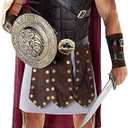Morph Roman Gladiator Costume for Men, Knight and Spartan Warrior Adult Costume, Standard