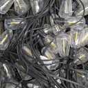 Brightever Outdoor String Lights 200FT Waterproof, Patio String Lights for Outside with 100+4 ST38 Shatterproof LED Filament Bulbs, Dimmable Hanging Lights for Christmas, Party, Cafe (2-Pack 100FT)