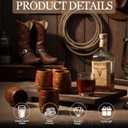 Yungyan 6 Pcs Barrel Wooden Shot Glasses Whiskey Bourbon Drinking Glasses Whiskey Gifts for Men Dad or Brother and Bar Party Decor Favors Supplies, Height: Approx. 2.76 Inches